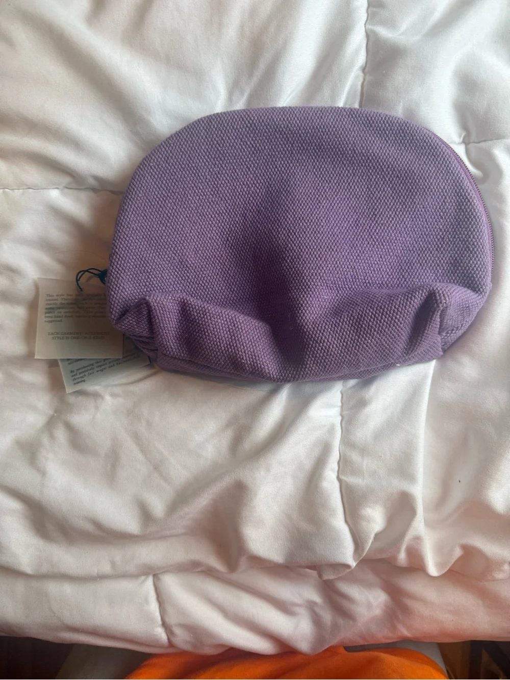 Lavender Embroidered Initial 'S' Cosmetic Pouch